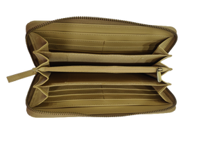 Cartera de mano de estilo bohemio para mujer, bloqueo RFID, cuero anudado, múltiples ranuras para tarjetas, bolsillo largo, cremallera, bordado al aire libre - Product Image 4