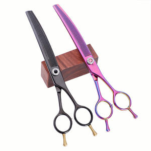 Professional High Quality 440C Stainless Steel <b>Dog</b> Grooming <b>Shears</b> Pet Curved Thinning Scissors - Product Image 1