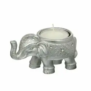 METALLIC HOT SELLING ELEPHANT SHAPE TEA LIGHT CANDLE HOLDER HANDMADE DESIGN CANDLE STAND COST EFFECTIVE ALUMINIUM CANDLE HOLDERS
