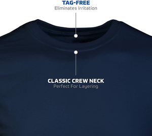 <b>Men's</b> Crew Neck Woven <b>T</b> <b>Shirts</b> <b>Multipack</b> 90% Cotton 10% Polyester Quick Dry Moisture Anti-Wrinkle Breathable - Product Image 3