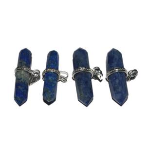 Comprar lapislázuli alambre terminado de lápiz colgantes | Obtener lapislázuli alambre terminado de lápiz colgantes - Product Image 1