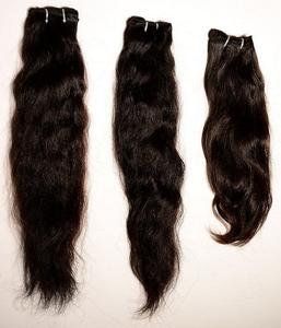 Extensiones de cabello Remy virgen indio negro Natural de 20 pulgadas, onda recta sin procesar, materia prima súper doblemente dibujada - Product Image 6