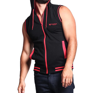 Sudadera con capucha sin mangas de gimnasio de calidad premium Camisetas sin mangas con capucha de entrenamiento para hombres Chaleco de secado rápido Sudaderas con capucha sin mangas - Product Image 2