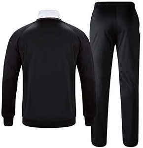 Wholesale Stripped Arm Side Pockets Men's Outdoor Two Piece <b>Jacket</b> Pants Track Suit Sport Sweat Suit Set - Product Image 3