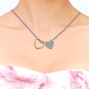 Collar 2 en 1 con Colgante de Corazón Daisini, Adornado con Cristales Swarovski, Plata de Ley 925, Nuevo Collar para Regalo - Product Image 6