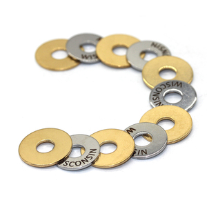 JeaSnn Rondelles plates rondes en acier inoxydable Rondelle métallique personnalisée avec logo - Product Image 2