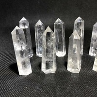Baguette de guérison en cristal, pierre précieuse de Reiki, 1 pièce, pointe de Quartz transparent, Obelisk, acheter depuis N H AGATE, vente en gros