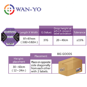 WAN-YO-Schock-Aufprall-<span class=keywords><strong>Sensor</strong></span>: Verpacken-Schock-Detektor-Etiketten - Product Image 3