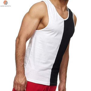 <b>Men's</b> Color Blocked Tank Top O-Neck Sleeveless Casual Wear Black And <b>White</b> Knitted Sport <b>Vest</b> - Product Image 5