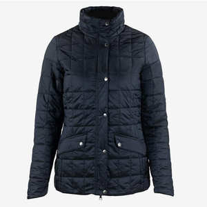 Chaqueta de equitación acolchada para mujer Joxar, talla grande, cuello alto, transpirable, con cremallera y bolsillos, tela teñida XL - Product Image 3