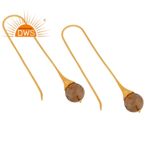 Fashionable 925 Sterling <b>Silver</b> Natural Smoky Quartz Gemstone <b>Dangle</b> <b>Earring</b> For Women Jewelry For Women Gift For Her - Product Image 2