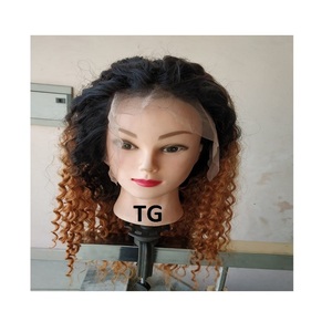 100% exportado brasileño virgen cutícula alineada profundo rizado Umber negro 13x4 encaje frontal Peluca de cabello humano para mujeres encaje transparente - Product Image 1