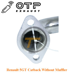 Tuyau d'échappement OTP en acier inoxydable SUS304 pour <span class=keywords><strong>Renault</strong></span> <span class=keywords><strong>5</strong></span> GT 5GT, échappement Catback sans silencieux - Product Image 5