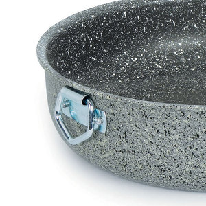 Teglia da forno rotonda antiaderente in alluminio di vendita calda italiana con effetto pietra per la cottura del forno, pentole in granito - Product Image 3