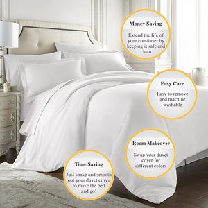 Bộ Vỏ Chăn Bằng Vải Dệt Khách Sạn Bộ Sưu Tập Ga Giường Cao Cấp Chất Lượng Hàng Đầu Siêu Mượt Chất Lượng 1500 Sợi Ai Cập - Product Image 3