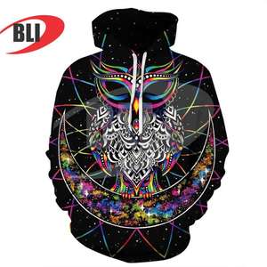 เสื้อฮู้ดผู้ชายผ้าโพลีเอสเตอร์100% มีฮู้ดพิมพ์ซับลิเมชันสำหรับกีฬาฤดูหนาวออกแบบโลโก้ได้ตามต้องการ - Product Image 5