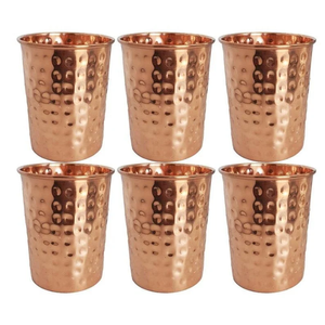 Ensemble de verres à boire en cuivre design de qualité supérieure pour usage général traditionnel 100% verre en cuivre pur pour boire grossiste - Product Image 2