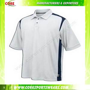 เสื้อโปโลผู้ชายผ้าฝ้าย100% ระบายอากาศได้ดีพิมพ์ลายถักสีบล็อกสีใส่สบายงานตามสั่ง - Product Image 2