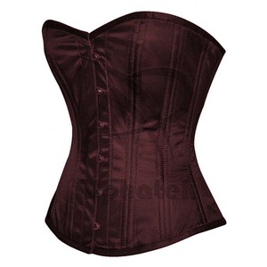 Femmes élégant quotidien taille Cincher lisse Satin Corset réglable à lacets bouton arrière Bustier minceur taille formateur - Product Image 4
