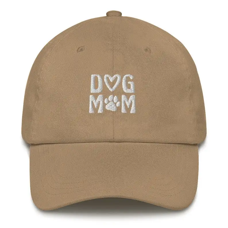 Sombrero de béisbol con logotipo bordado personalizado para perro, gorra de béisbol con logotipo bordado personalizado para perro, mamá, tela de algodón y poliéster hecha por sombrero de fábrica en Vietnam