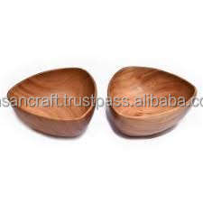 Cuenco de servicio seguro para contacto con alimentos sostenible desechable de madera de acacia ecológico Premium hecho a mano 100% para hoteles y restaurantes - Product Image 6