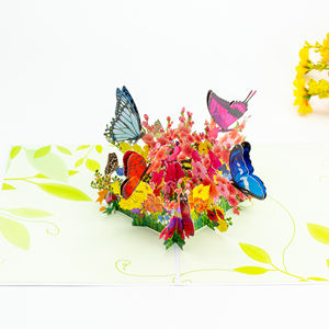 Carte pop-up 3D de beaux papillons pour la fête des mères, l'anniversaire et l'artisanat du fabricant vietnamien pour toutes les occasions - Product Image 1