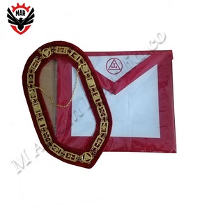 Tablier brodé à la main de créateur, en cuir, avec arche féérique - Product Image 6