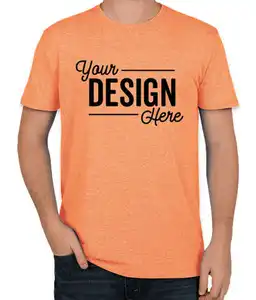 Tri-blend Wholesale Custom Cotton T Shirt Personalized Customiozed Text Image Design Multiple Color Short Sleeve T Shirt for Men