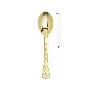 Elegant Gold Color Hanging Design Handle Stainless Steel Wedding Spoons From India Ideal Hotel Restaurant Tabletop Accessories - Product Image 3