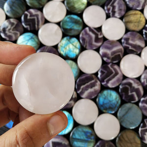 Cristal de quartz rose, pierres précieuses naturelles, grappe de perles, pierre décorative, fournisseur en gros, article cadeau, grappe de cristaux polis - Product Image 3