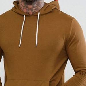 Sudaderas lisas de alta calidad con logotipo personalizado de 280gsm, sudaderas con capucha en blanco de gran tamaño para hombre - Product Image 5