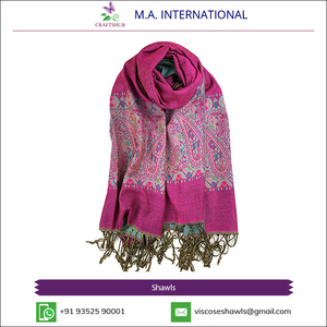 Elegante y Lujoso Chal Largo de Viscosa para Hombre, Estilo Pashmina de Rajasthan - Product Image 2