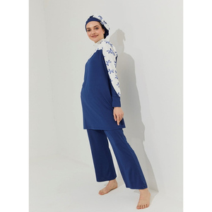 2021 traje de baño islámico modesto para mujer árabe con estampado de cintura alta Tankini transpirable de talla grande XXL XS opciones para adultos - Product Image 4
