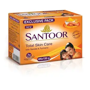 Santoor รองเท้าแตะและขมิ้นสบู่/ธรรมชาติขมิ้นดูแลผิวสบู่ซัพพลายเออร์