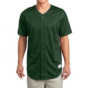 Maillot de baseball blanc pour homme, manches courtes, col en V, boutons sur le devant, tissu respirant en polyester, uniforme de sport - Product Image 4