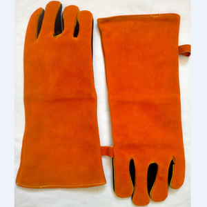 Gants de soudage en cuir véritable pour hommes Équipement de travail extérieur Streetwear Gants en cuir de vachette de sécurité pour hommes - Product Image 3