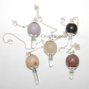 Buy Online Mix Gemstone Ball Pencil Pendulums : Mix Gemstone Ball Pencil Pendulums for Sale - Product Image 1