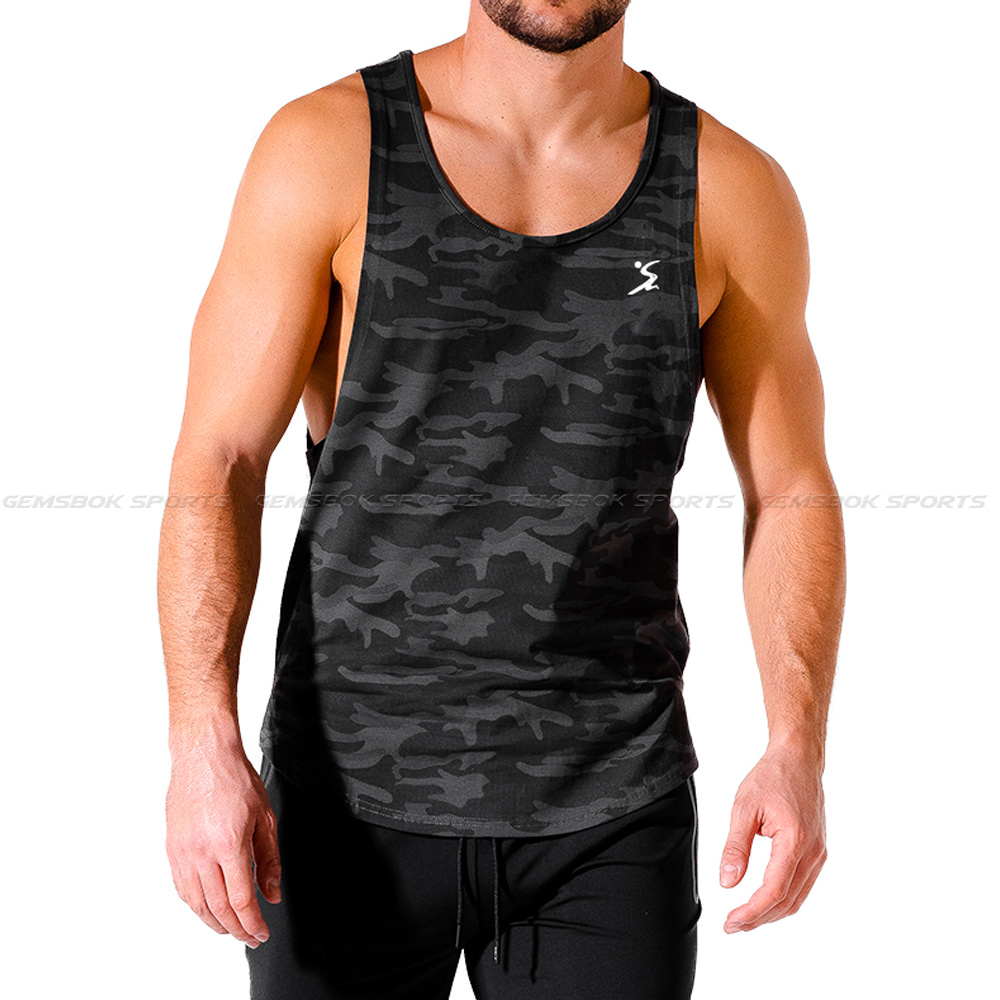 raidback fabric pixel camo tanktop Cotton Spandex Camouflage