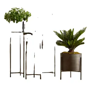 High Quality Metal Planters with Iron stand fashionable trending design new customized shaped