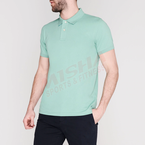 Alta calidad Color sólido logotipo bordado Polo de la camiseta para los hombres - Product Image 4
