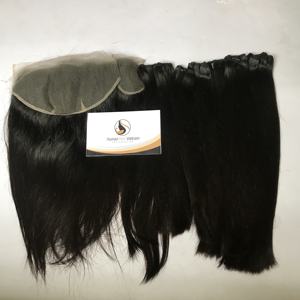 Vente en gros de cheveux vietnamiens HD Lace Closure 13x6 Lace Front Hair avec Baby Hair Bundles Virgin Remy Silky Straight Wave - Product Image 4