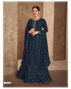 Designer Salwar kameez suit Dupatta Indian & Pakistani ladies women wear Embroidery stone work Georgette wholesale low price