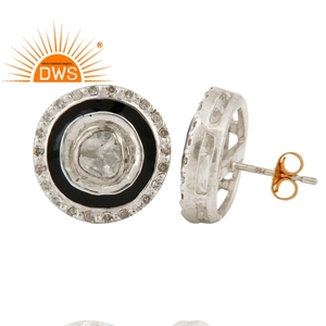 Trending 2026 <b>Sterling</b> <b>Silver</b> Natural Diamond <b>Stud</b> Earring For Women Diamond Jewelry Manufacturer - Product Image 2