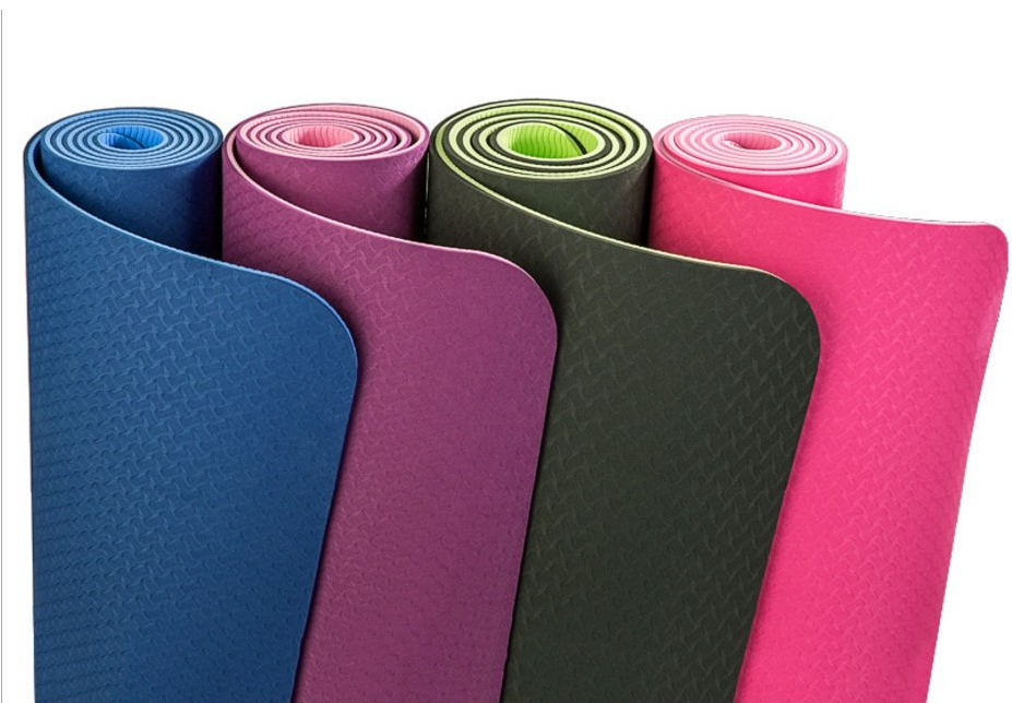 Многофункциональный коврик для йоги Tpe завернут в двойной слой Безопасности Коврик для йоги частная марка 6 мм Двойной Слой Tpe йога коврик для занятий спортом