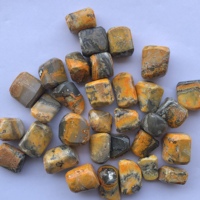 Pierres de Jaspe Abeille Naturelles, Taille Libre, Lisses et Polies, Certifiées IGI, pour la Fabrication de Bijoux et la Création de Joaillerie