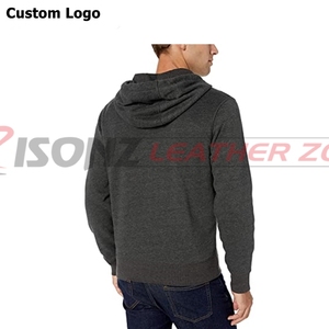 Cotton Knitted Blank Hoodies Wholesale Thick <b>Quilted</b> Warm Winter Hoodies Man - Product Image 4