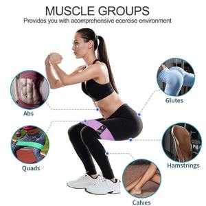 GAF Banda de botín ideal para sentadillas Bandas de resistencia de tela antideslizante Bandas de ejercicio de cadera para piernas y glúteos para mujeres - Product Image 6