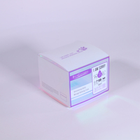 Haute qualité PET carré Transparent recyclable cosmétiques brillant à lèvres ensemble rose coffrets cadeaux vente au détail boîte transparente