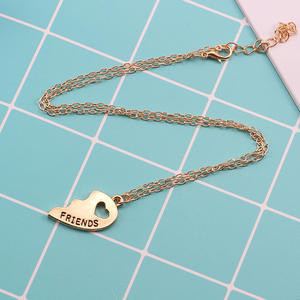 Collar a juego de mejores amigos SC <span class=keywords><strong>2022</strong></span>, chapado en oro y plata, corazón, regalos de Amistad BFF para 2 - Product Image 3