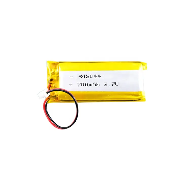 Polymère rechargeable d'ion de lithium de batterie Lipo adaptée aux besoins du client 842044 3.7V 700 Mah pour des équipements de police